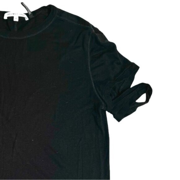 Helmut Lang Cashmere Cotton Cuff Crew Neck Knit Top T Shirt Minimalist Soft M - Picture 8 of 13